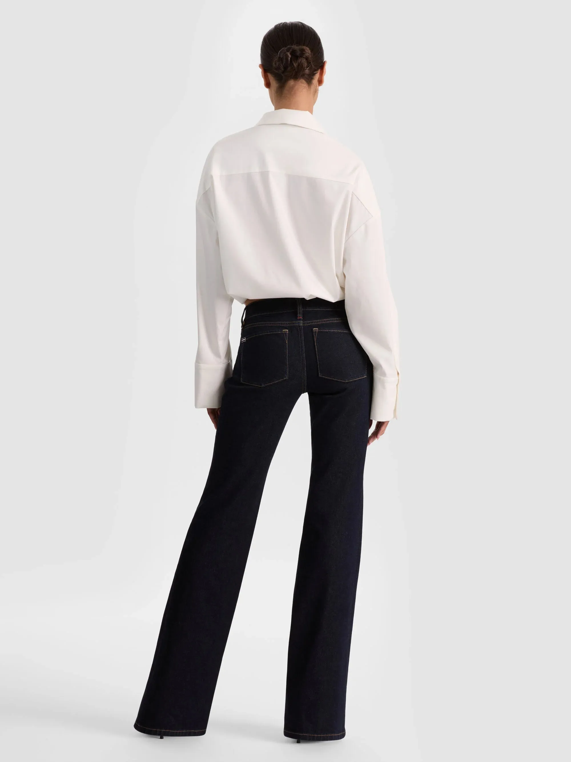 Alice + Olivia - Tobie Cinched Button Down - Off White sold by Jessie Boutique product image thumbnail 3