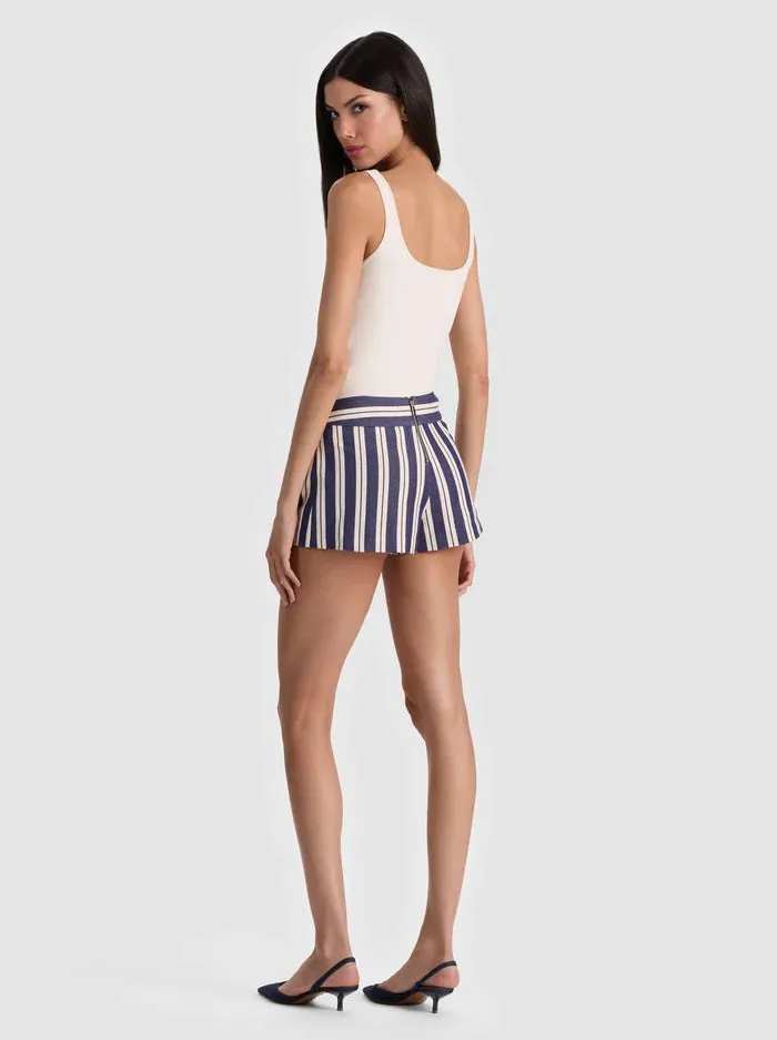 Alice + Olivia - Ace Mini Skort - Metro Stripe Twilight Blue sold by Jessie Boutique product image thumbnail 4