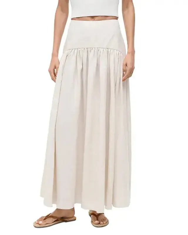 Staud - Procida Linen Skirt - Natural sold by Jessie Boutique