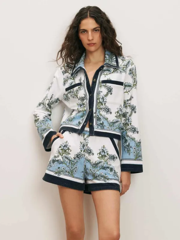 Veronica Beard - Tijana Short - Blue Jay Multi made by Veronica Beard