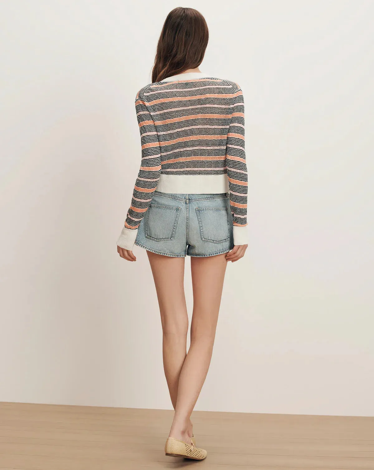 Veronica Beard - Ingraham Linen Cardigan - Muted Clay Multi sold by Jessie Boutique product image thumbnail 3