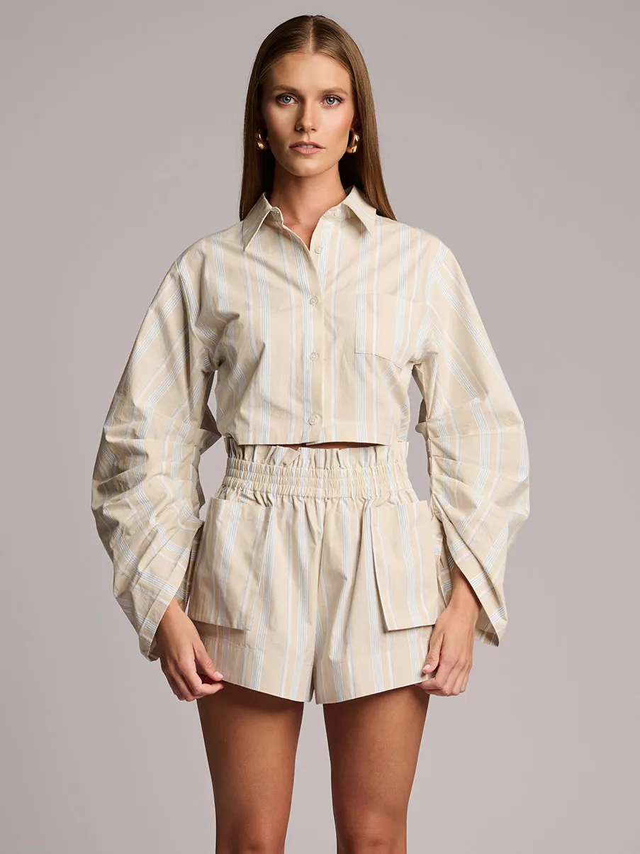 Hevron - The Raquel Top - Beige Stripe sold by Jessie Boutique product image thumbnail 3