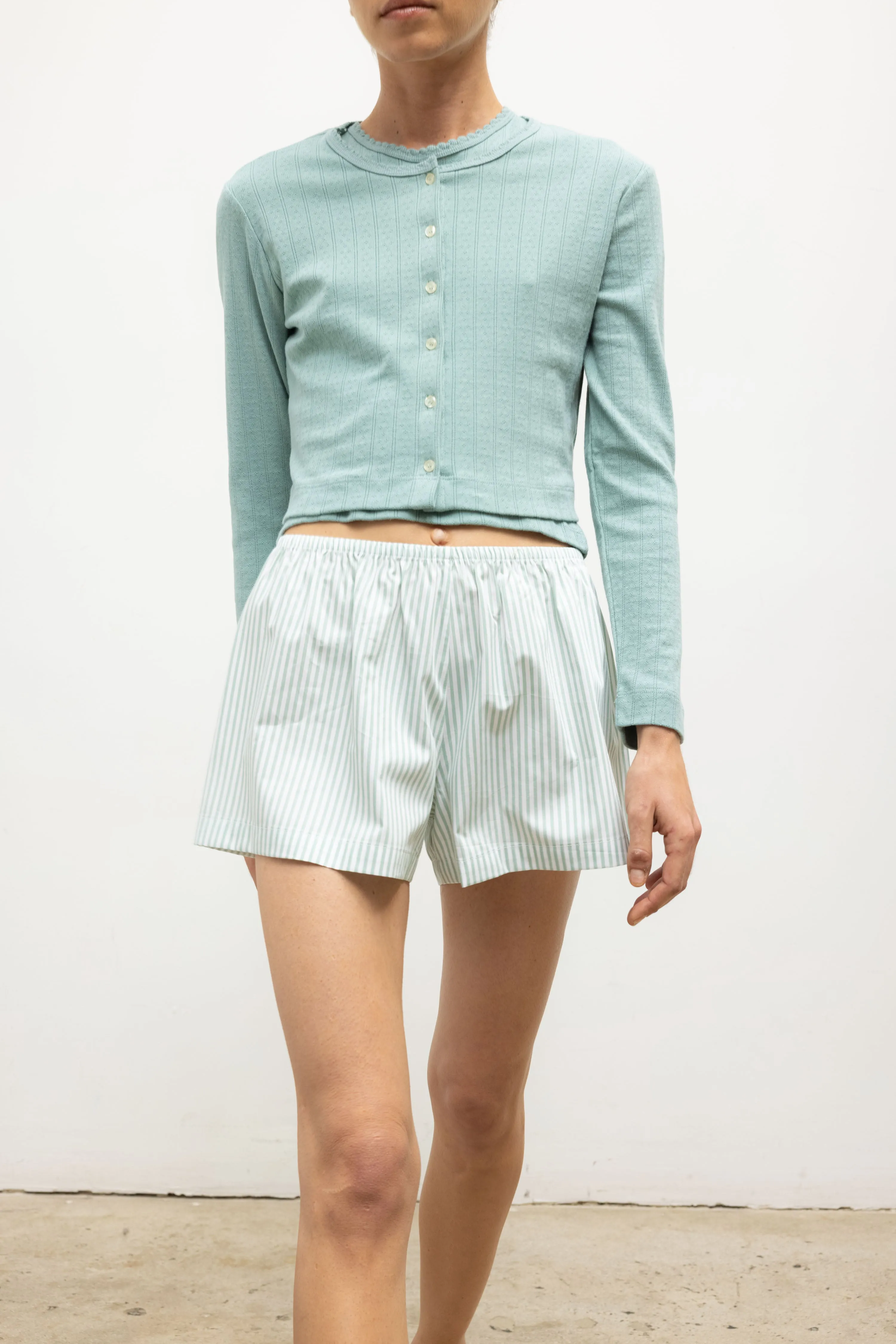 Leset - Yoshi Stripe Summer Short - Vert Stripe sold by Jessie Boutique product image thumbnail 3