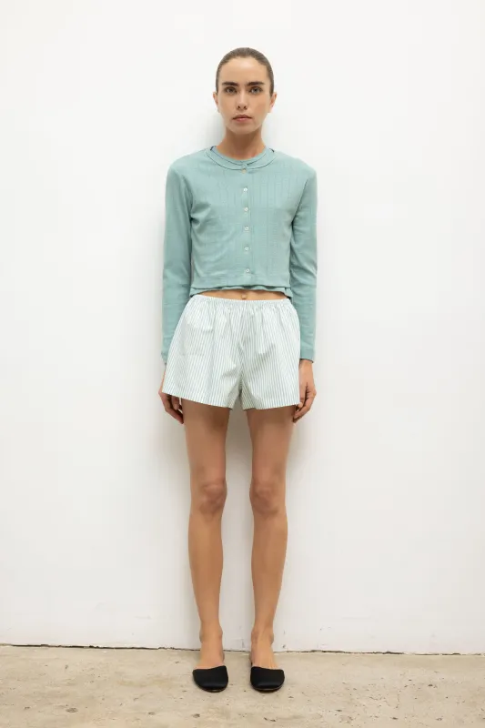 Leset - Yoshi Stripe Summer Short - Vert Stripe made by Leset