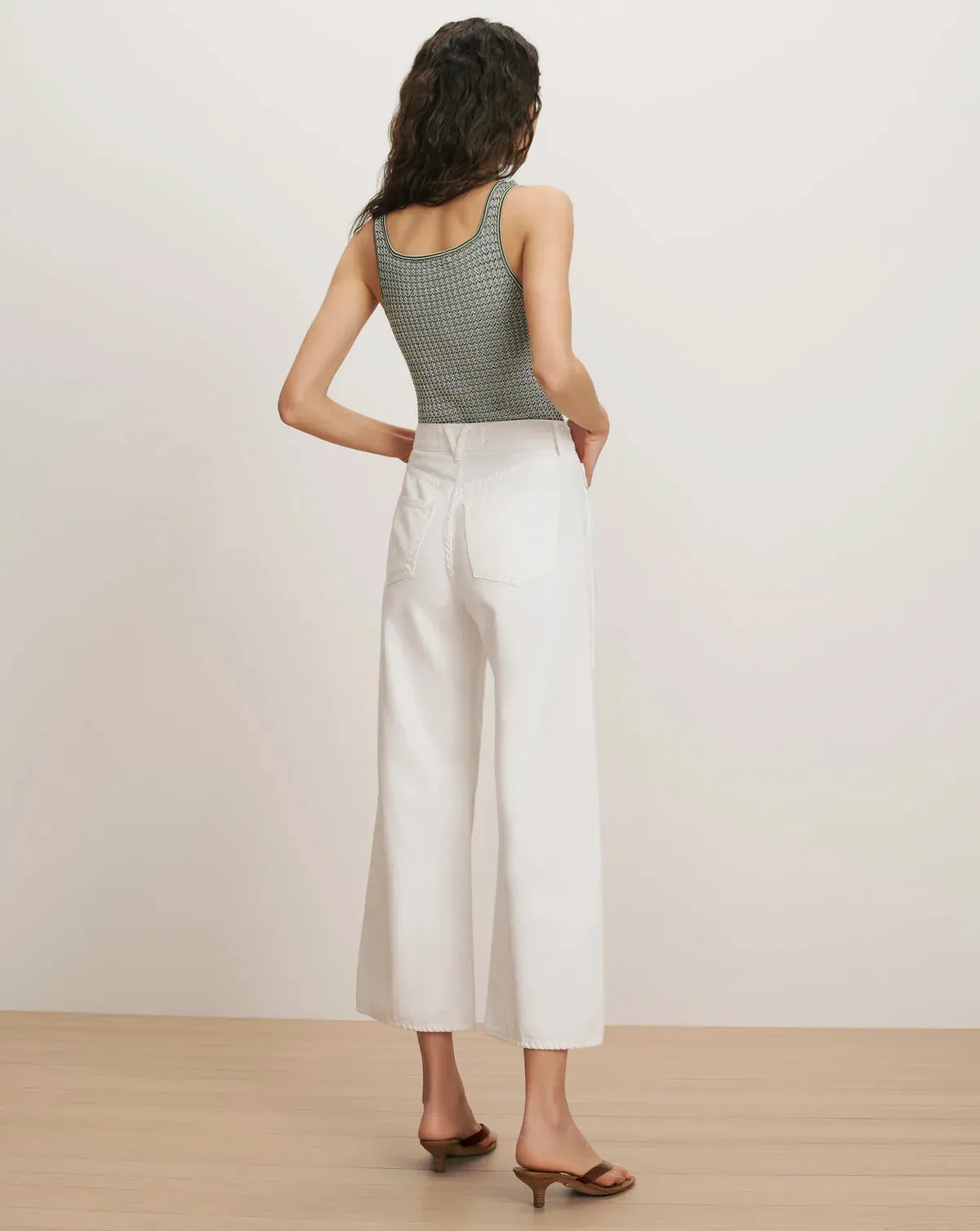 Veronica Beard - Taylor Cropped Wide-Leg Jean - White sold by Jessie Boutique product image thumbnail 4