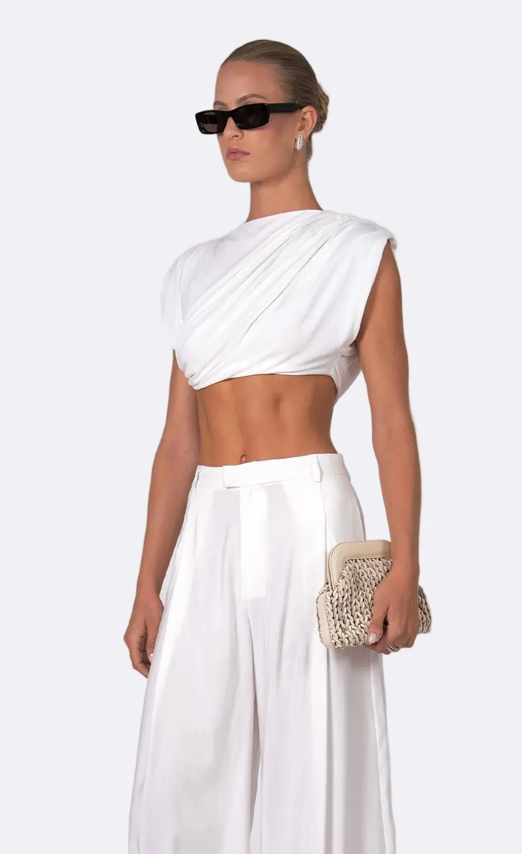 Nonchalant - Lucinda Crop - White sold by Jessie Boutique product image thumbnail 2