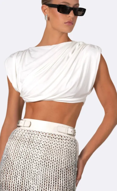 Nonchalant - Lucinda Crop - White made by Nonchalant Label