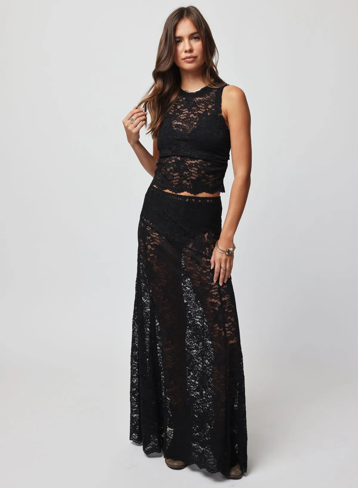 Stillwater - Lace Maxi Skirt - Black sold by Jessie Boutique product image thumbnail 3