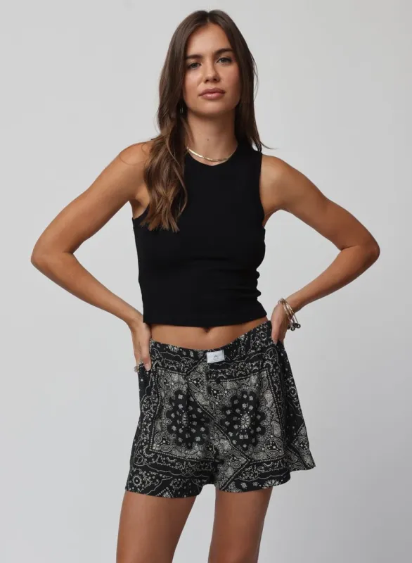 Stillwater - The Linen Boxer Short - Black Bandana made by Jessie Boutique
