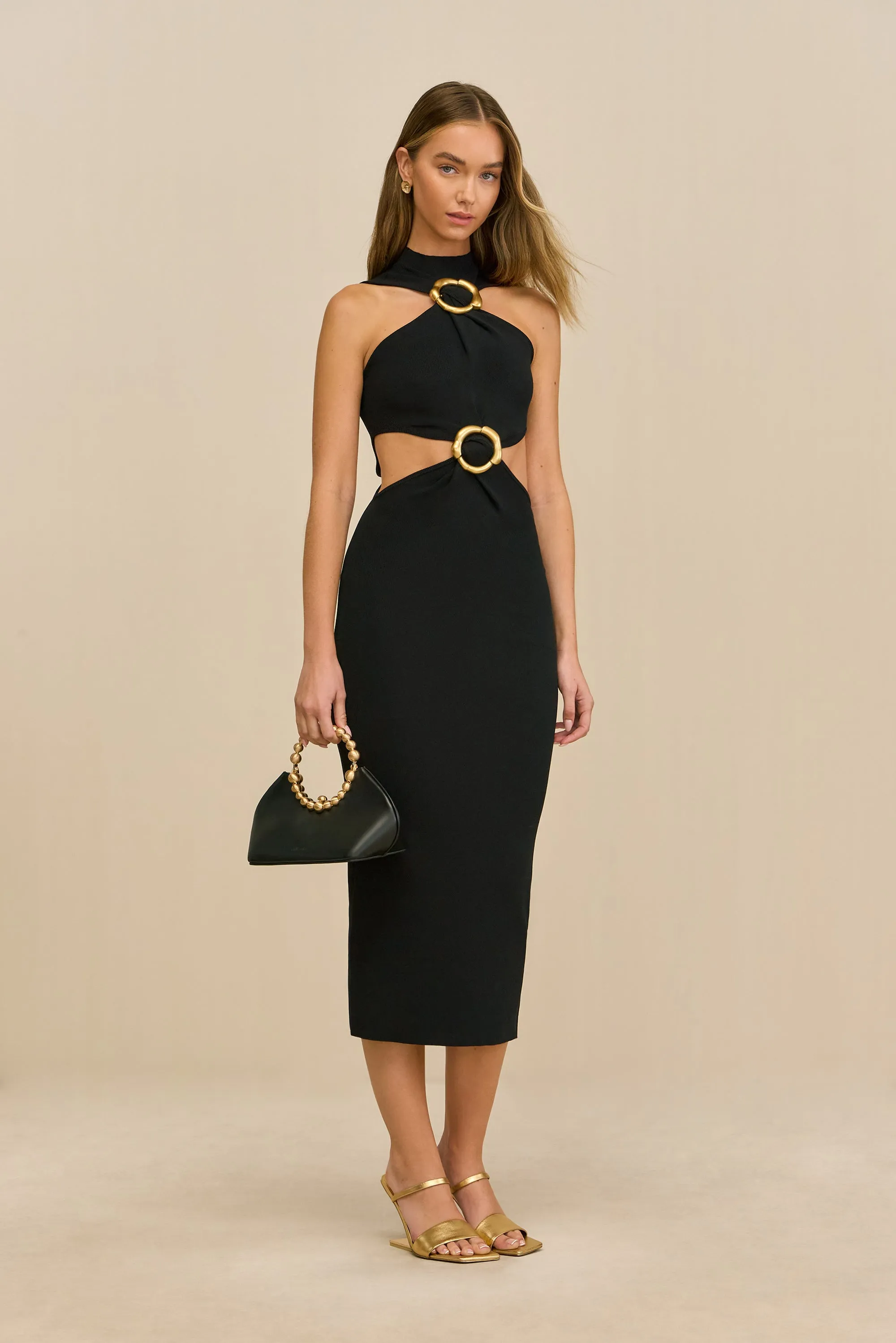 Cult Gaia - Ambar Knit Dress - Black sold by Jessie Boutique product image thumbnail 3