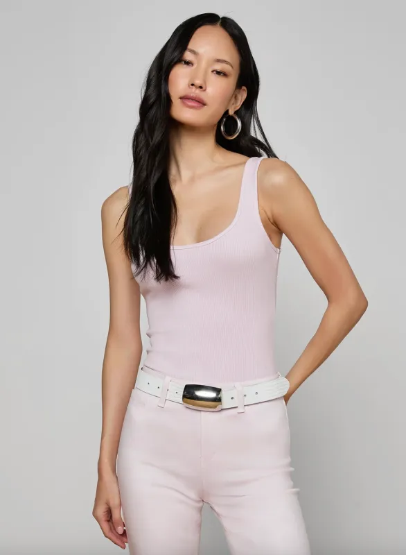 L’agence - Nica Scoopneck Bodysuit -  Icy Lilac made by L'AGENCE