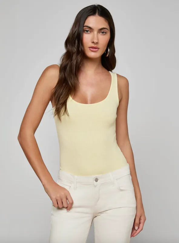 L’agence - Nica Scoopneck Bodysuit - Lemon Sorbet made by L'AGENCE