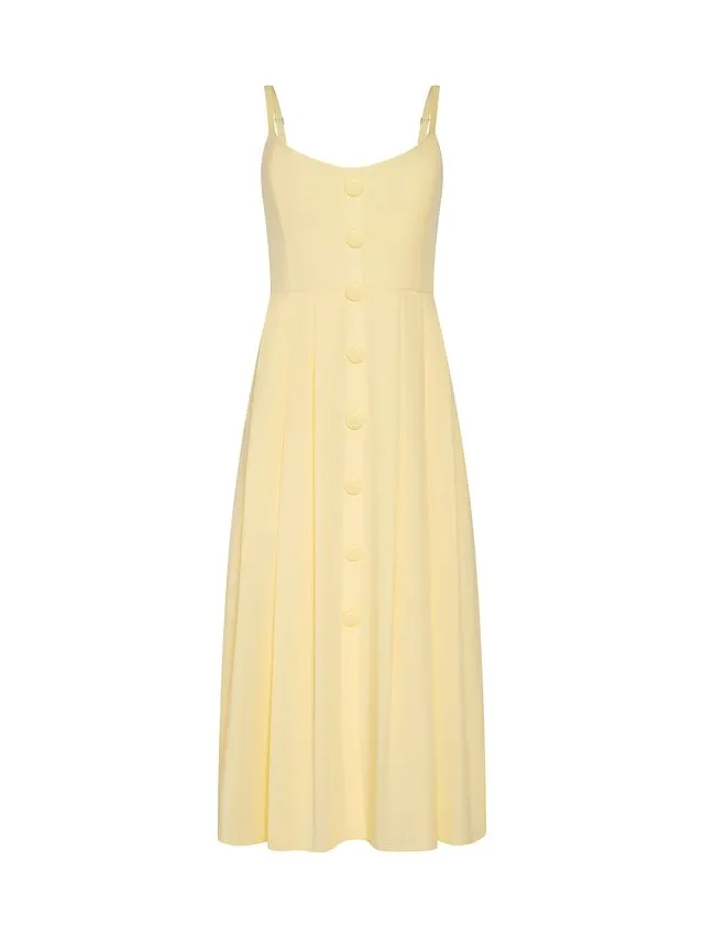 L’agence - Reanne Midi Dress - Lemon Sorbet sold by Jessie Boutique product image thumbnail 4