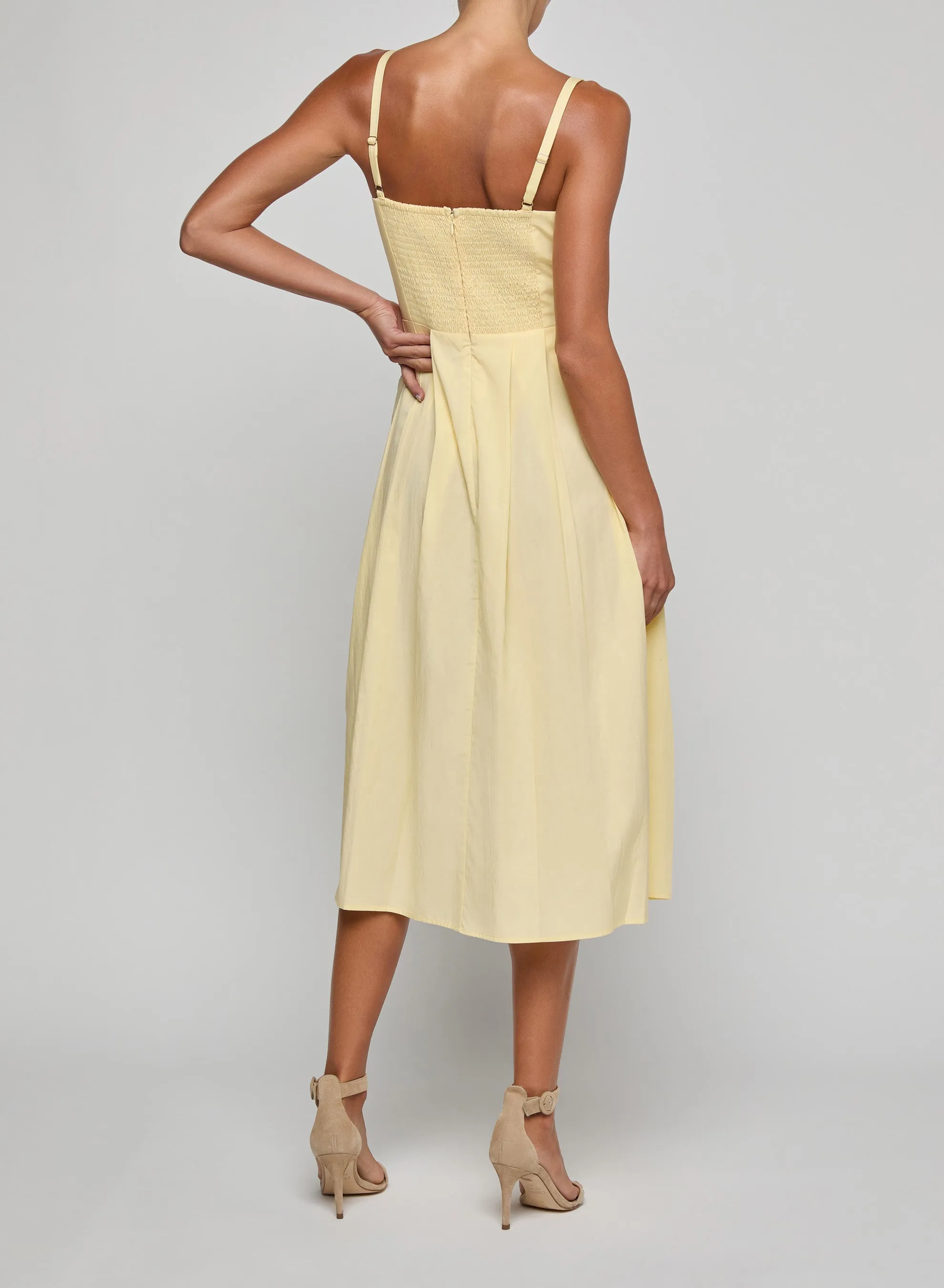 L’agence - Reanne Midi Dress - Lemon Sorbet sold by Jessie Boutique product image thumbnail 2