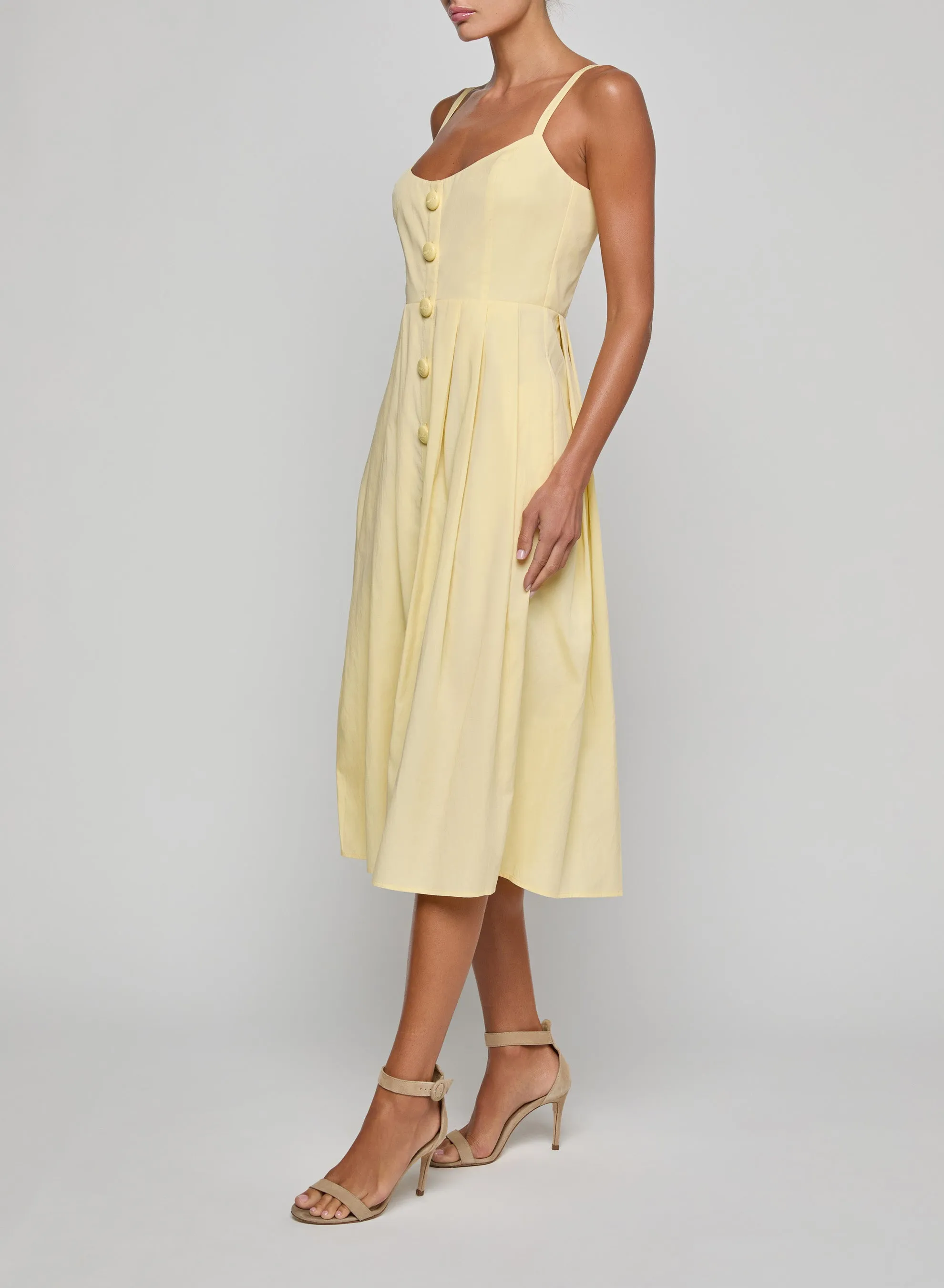L’agence - Reanne Midi Dress - Lemon Sorbet sold by Jessie Boutique product image thumbnail 3