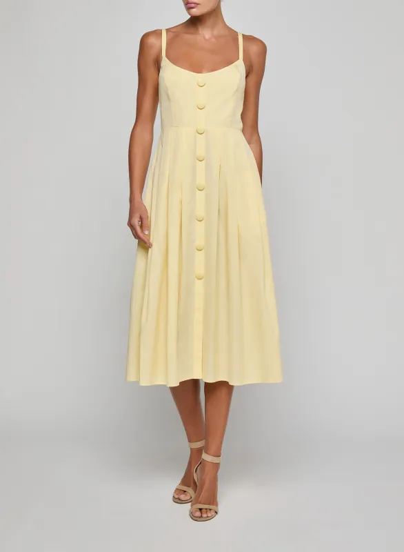 L’agence - Reanne Midi Dress - Lemon Sorbet made by L'AGENCE