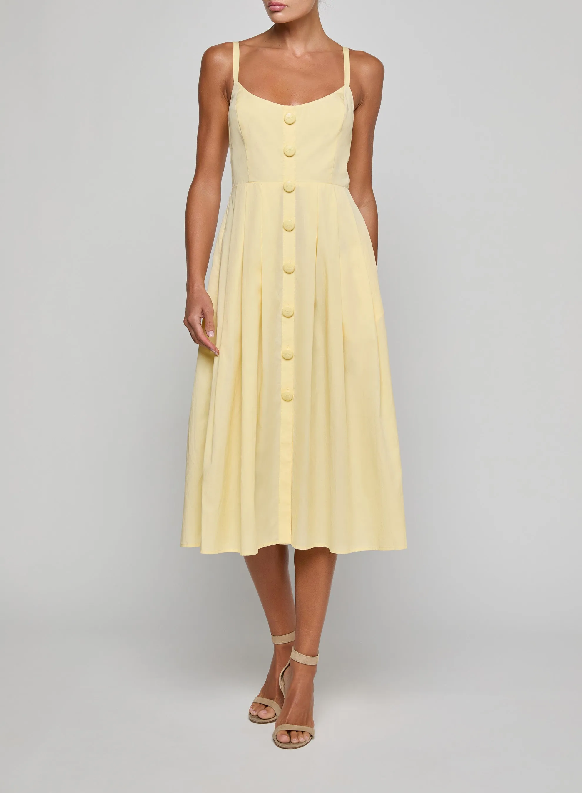 L’agence - Reanne Midi Dress - Lemon Sorbet sold by Jessie Boutique