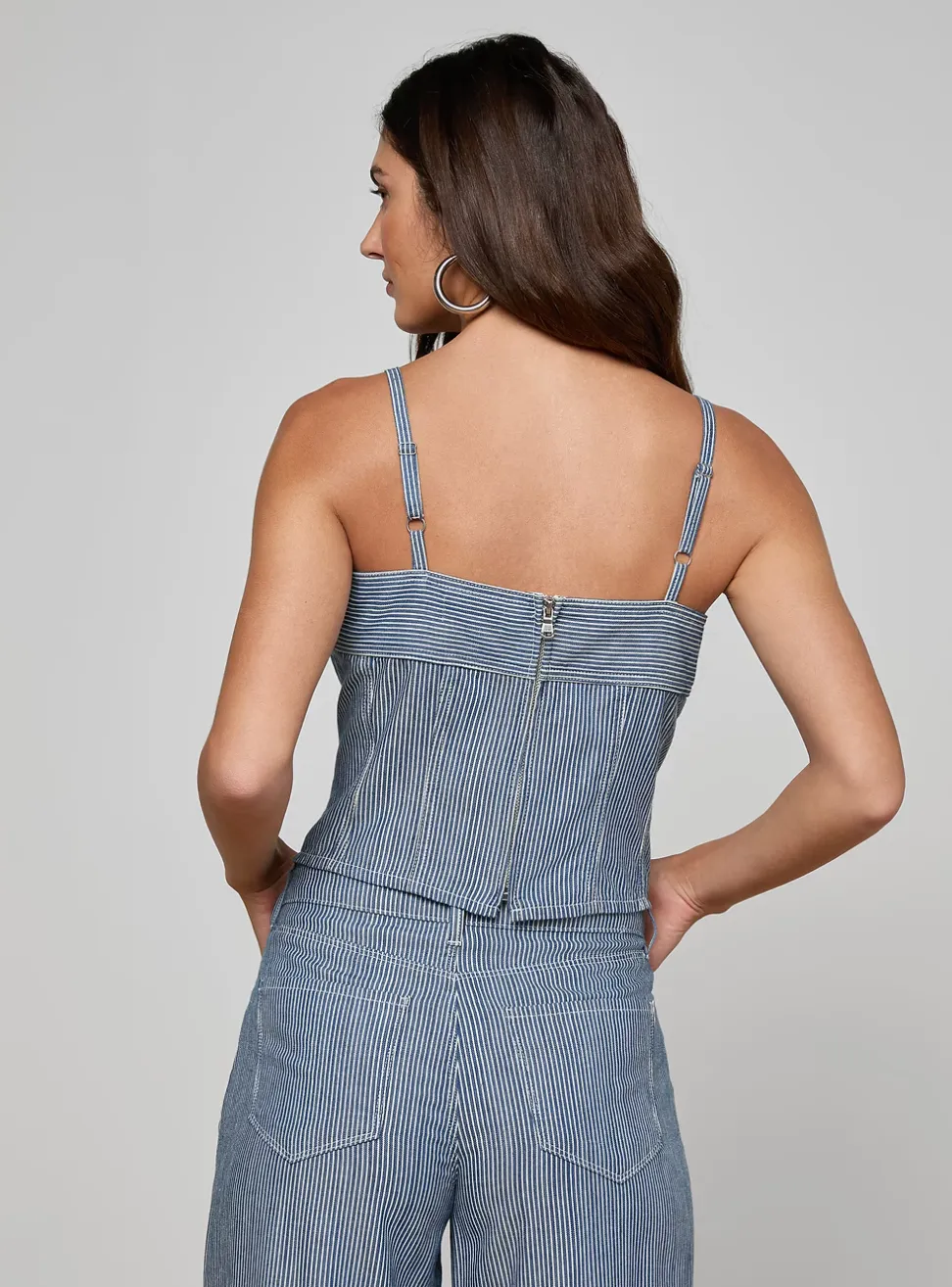 L’agence - Arlin Tank - Azure Blue Stripe sold by Jessie Boutique product image thumbnail 2