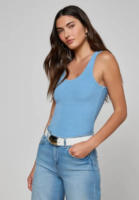 L’agence - Adira Scoopneck Tank - Allure Blue made by L'AGENCE