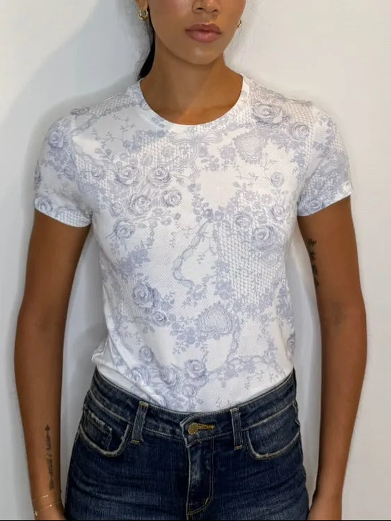 L'agence - Ressi Fitted Tee - Ivory/Light Blue sold by Jessie Boutique product image thumbnail 2