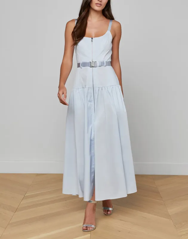 L'agence - Rima Maxi Dress - Pale Mist Blue made by L'AGENCE