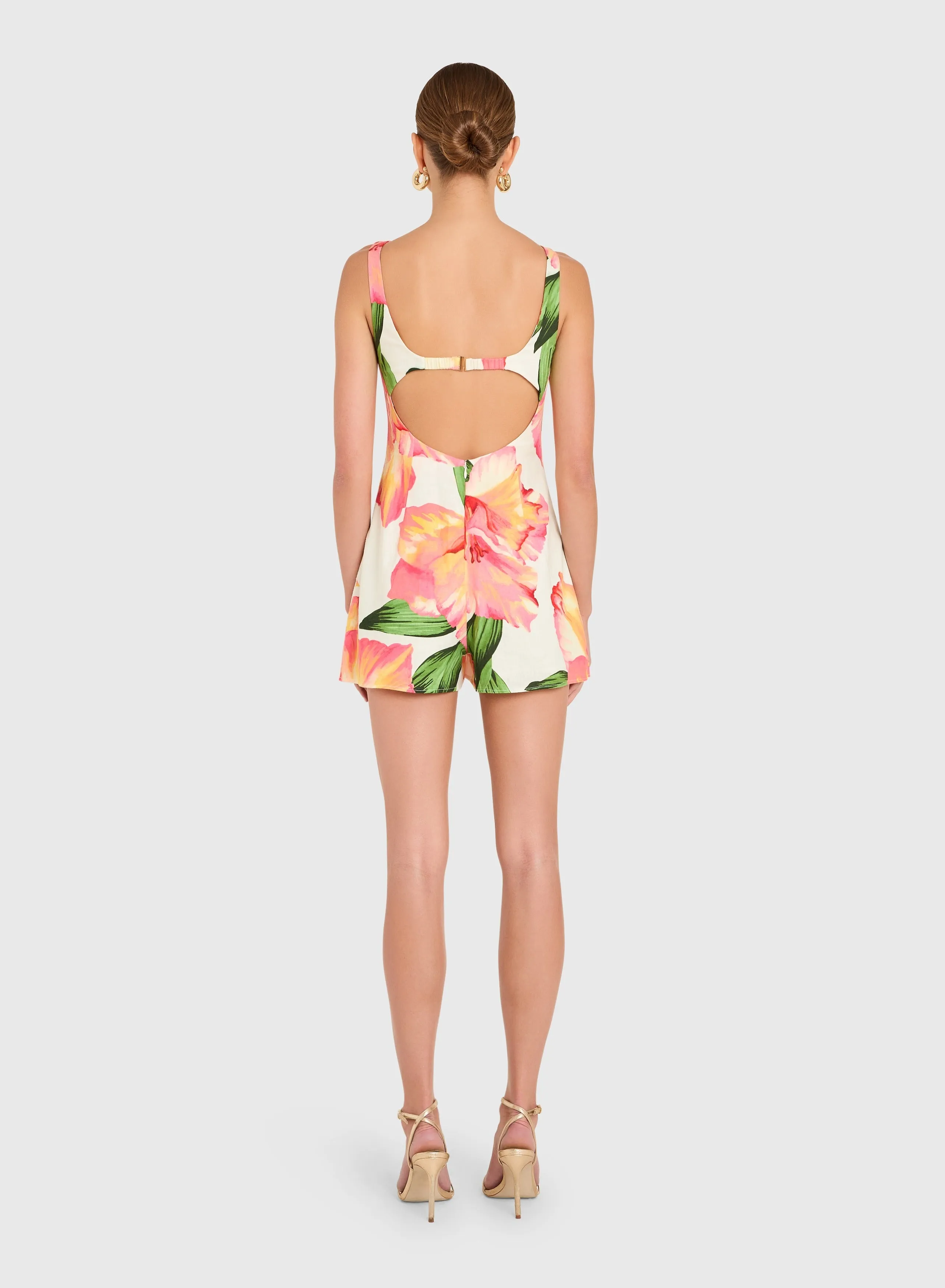 Amanda Uprichard - Francie Romper - Hibiscus Print sold by Jessie Boutique product image thumbnail 3
