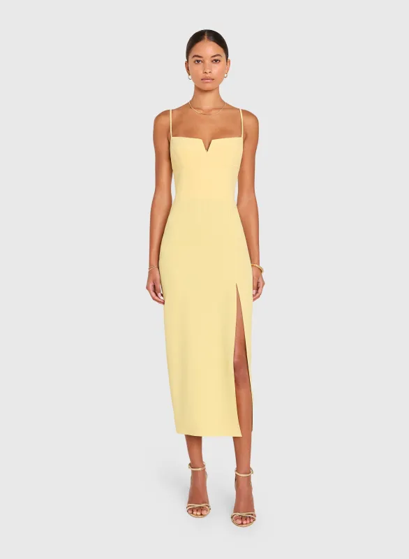 Amanda Uprichard - Lyra Midi Dress - Daffodil made by Amanda Uprichard