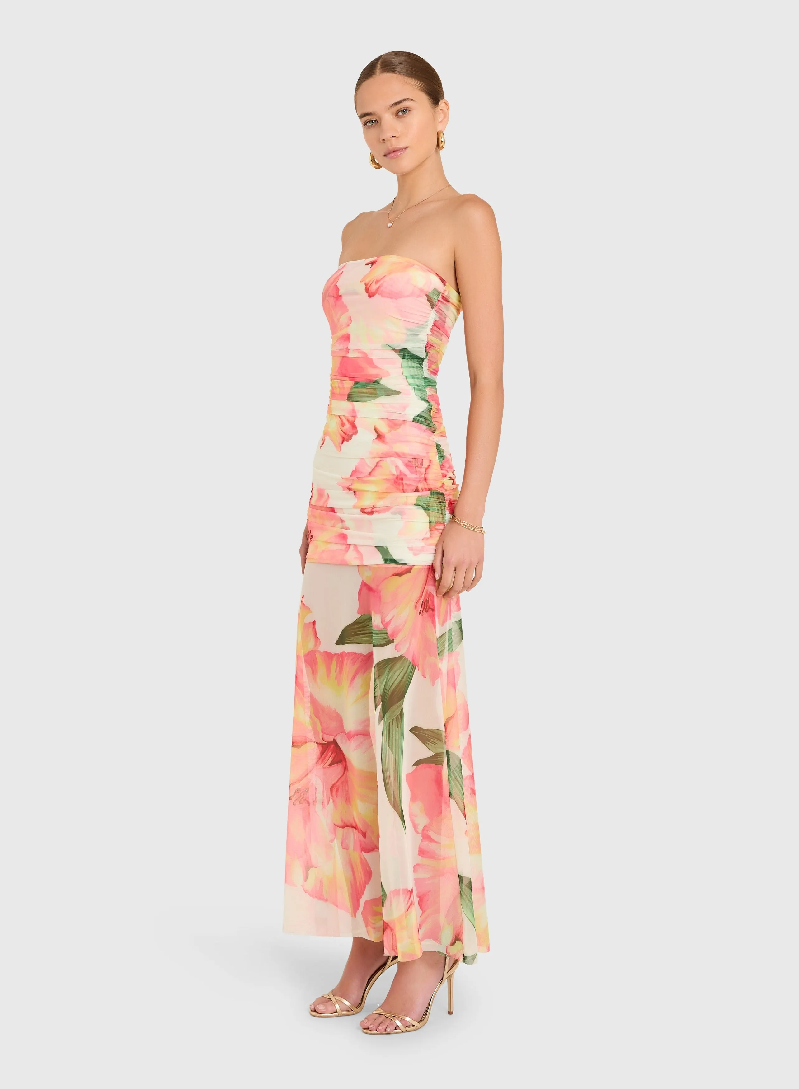 Amanda Uprichard - Leo Maxi Dress - Hibiscus Print sold by Jessie Boutique product image thumbnail 2