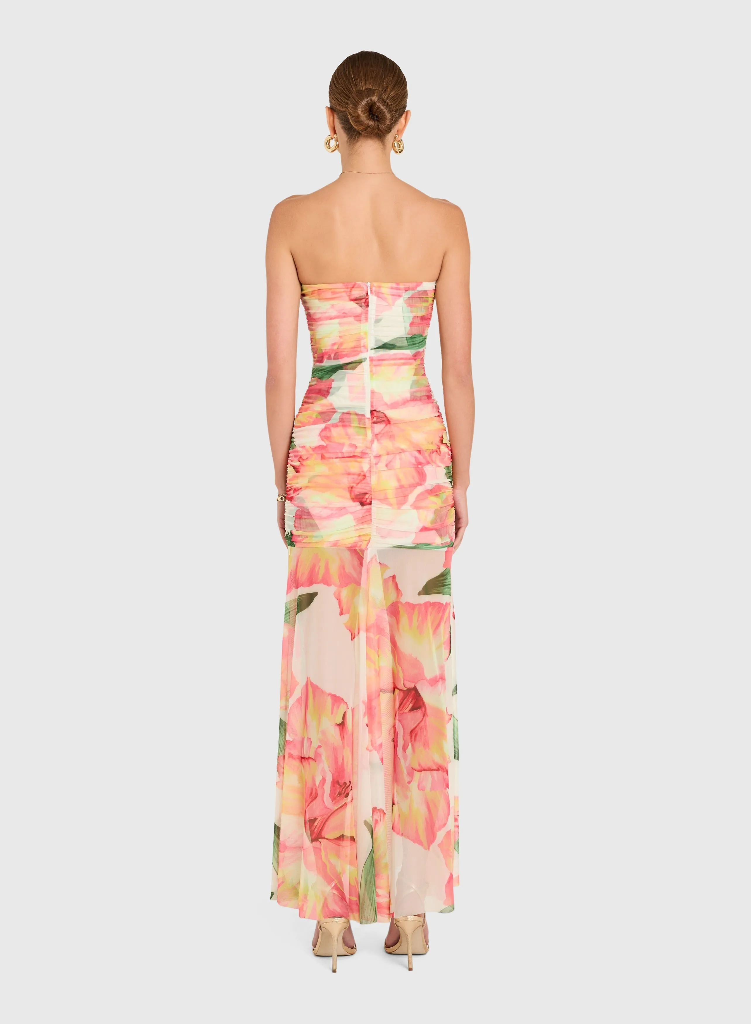 Amanda Uprichard - Leo Maxi Dress - Hibiscus Print sold by Jessie Boutique product image thumbnail 3