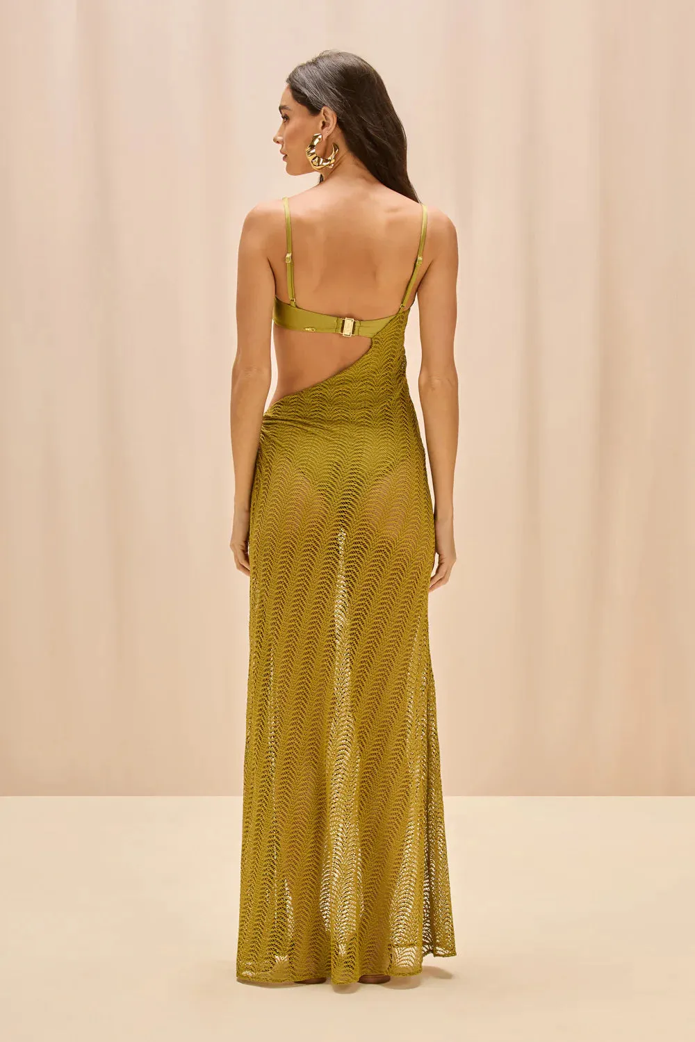 Patbo - Wave Mesh Cut Out Beach Dress - Green sold by Jessie Boutique product image thumbnail 3