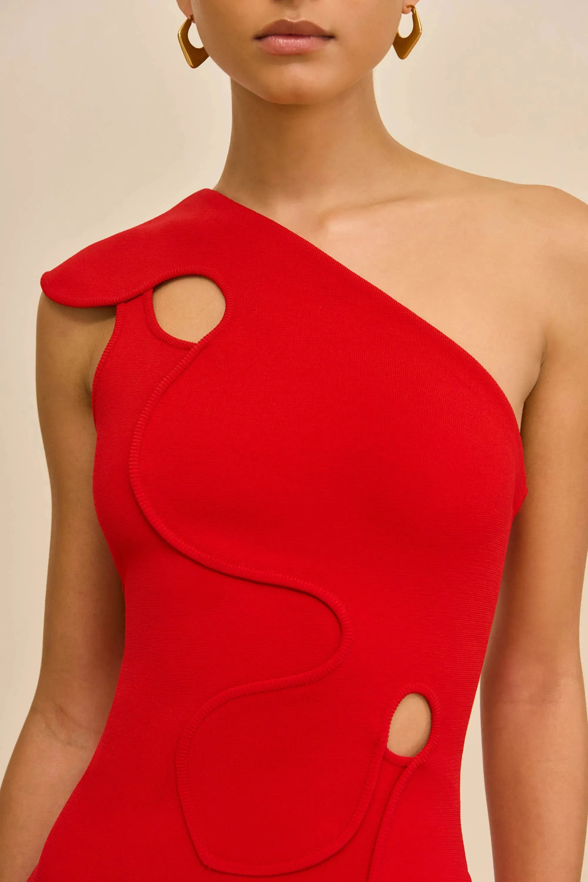 Cult Gaia - Labella Knit Dress - Vermilion sold by Jessie Boutique product image thumbnail 2