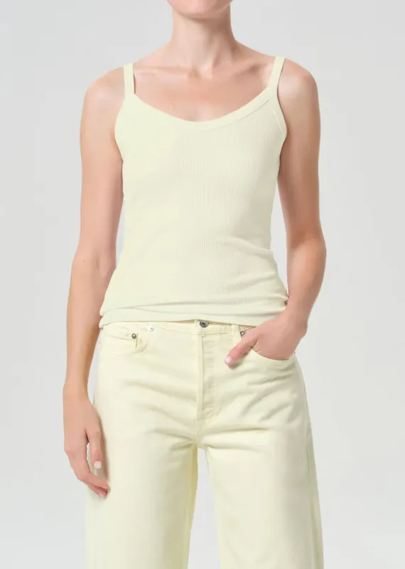 Agolde - Jordan Tank - Lemon Drop made by Agolde