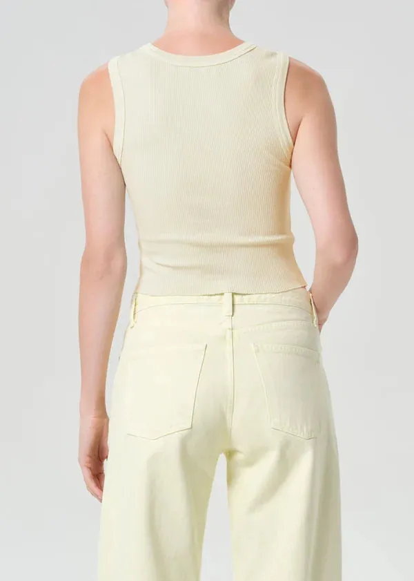 Agolde - Shrunken Poppy Tank - Lemon Drop sold by Jessie Boutique product image thumbnail 3