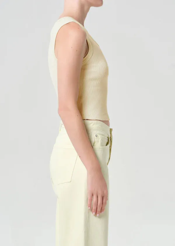 Agolde - Shrunken Poppy Tank - Lemon Drop sold by Jessie Boutique product image thumbnail 4