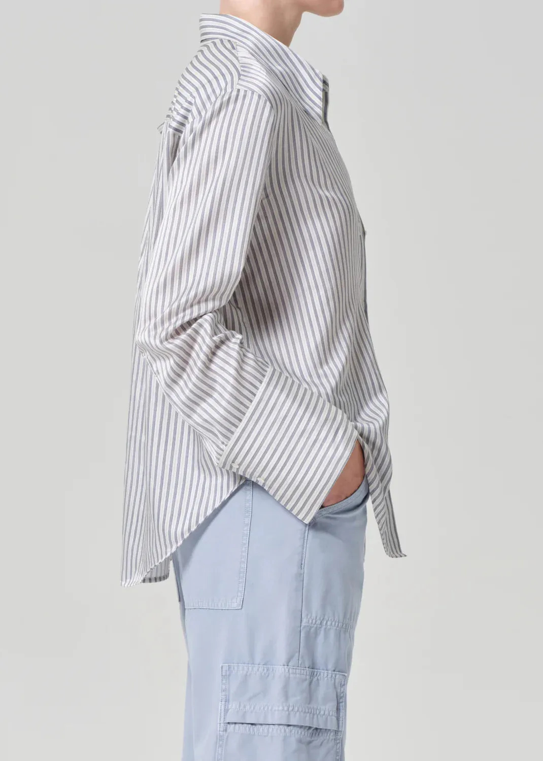 Citizens of Humanity - Camilia Shirt - Miranda Stripe sold by Jessie Boutique product image thumbnail 5