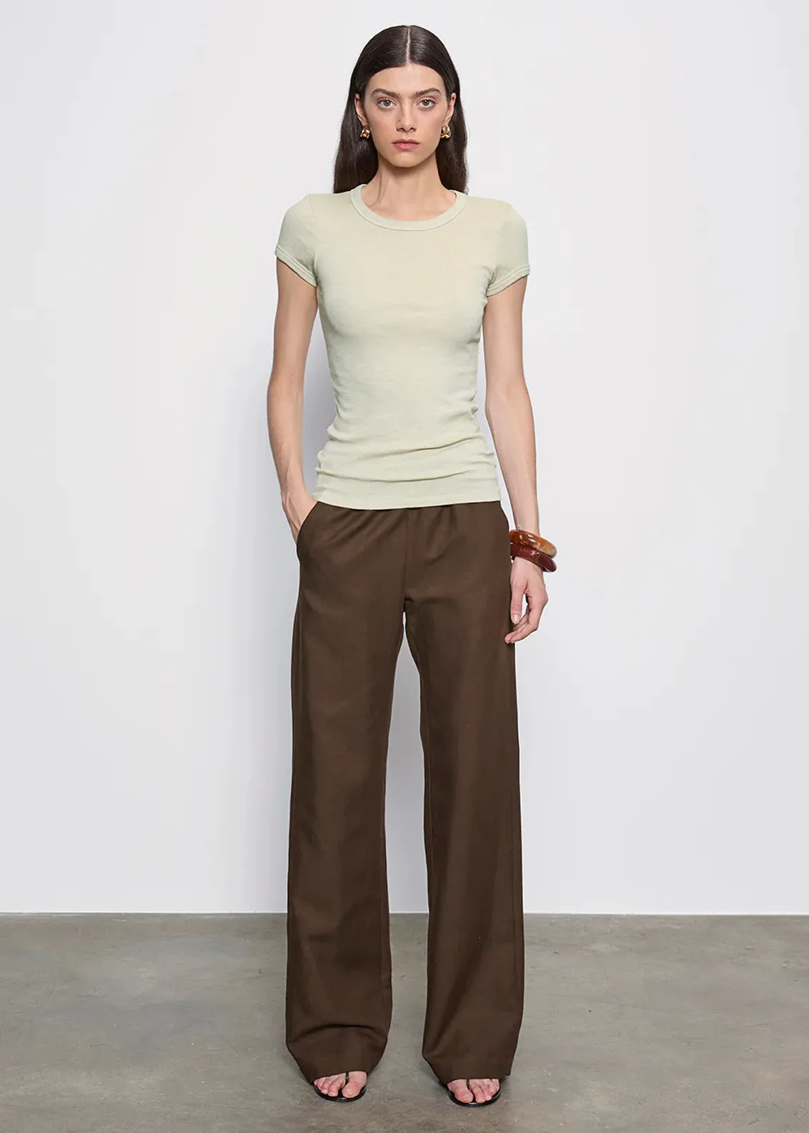 Enza Costa - Twill Everywhere Pant - Chocolate sold by Jessie Boutique