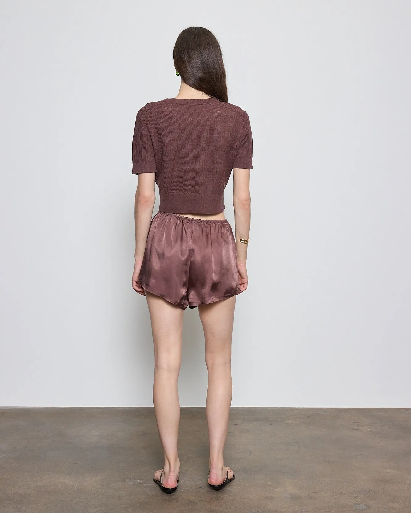 Enza Costa - Linen Open Knit Cropped S/S - Multiple Colors sold by Jessie Boutique product image thumbnail 4