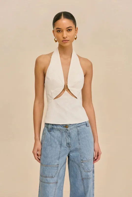 Cult Gaia - Elorae Top - Off White made by Cult Gaia
