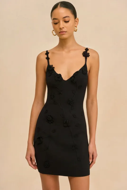 Cult Gaia - Flora Knit Dress - Black made by Cult Gaia