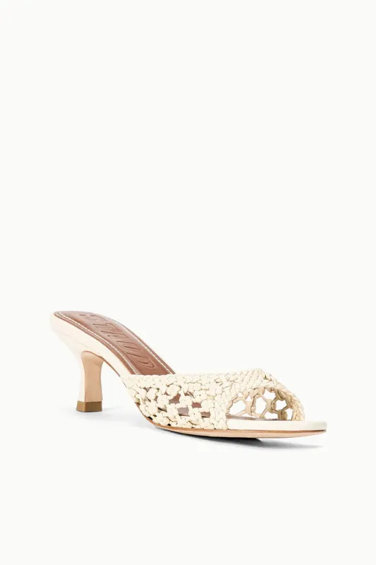 Staud - Brigitte Mule - Cream Woven made by STAUD