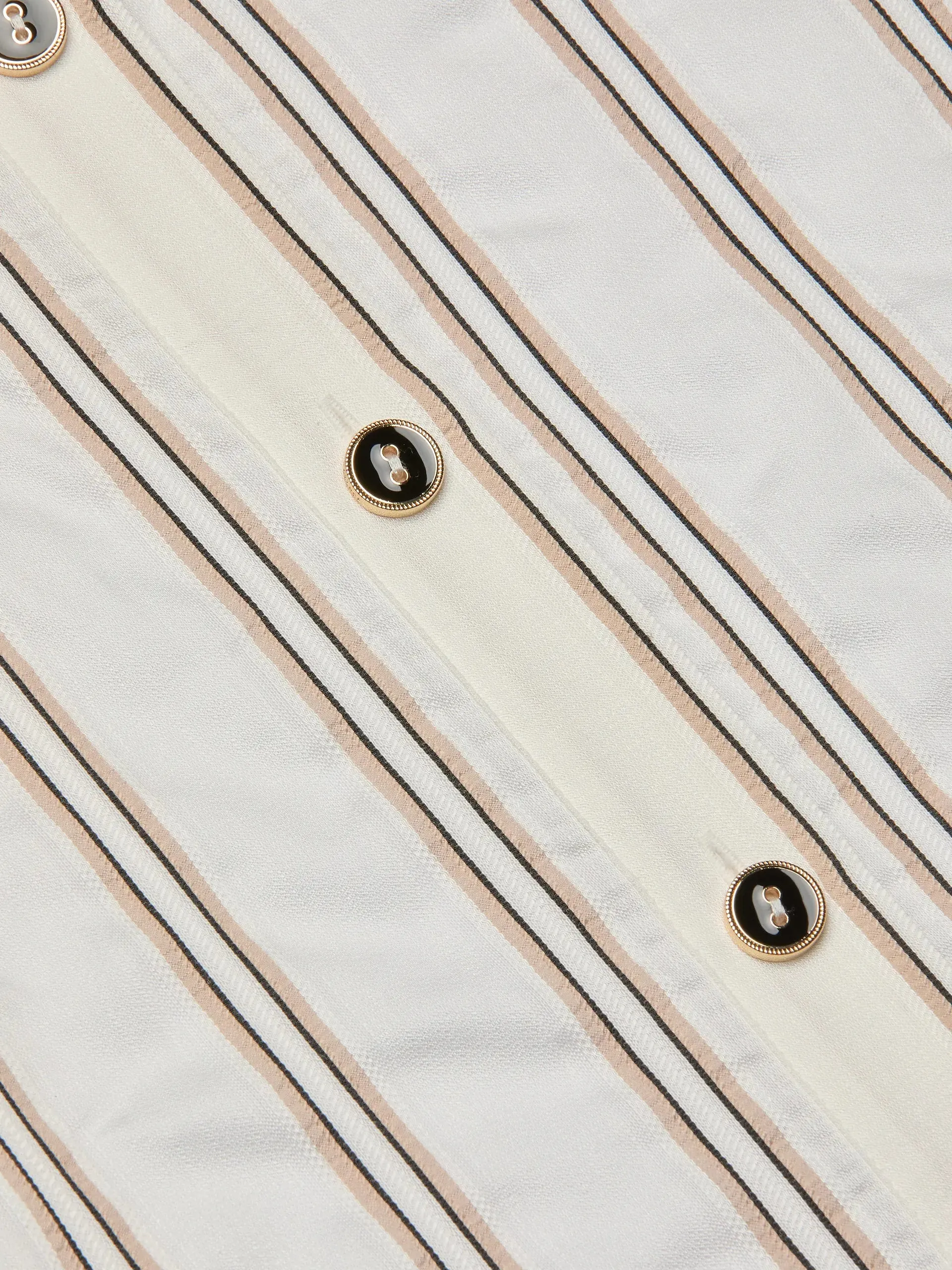 L'agence - Cosette Button-Down Shirt - Ivory/Khaki/Black Stripe sold by Jessie Boutique product image thumbnail 4