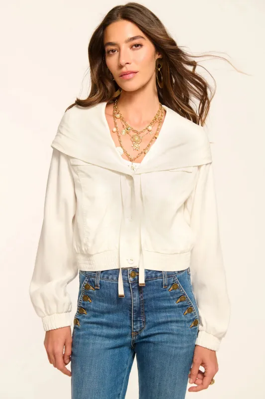 Ramy Brook - Juliana Cropped Hoodie Jacket - Ivory made by Ramy Brook