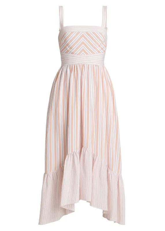 Ramy Brook - Nadia Printed Midi Dress - Sunset Orange made by Ramy Brook