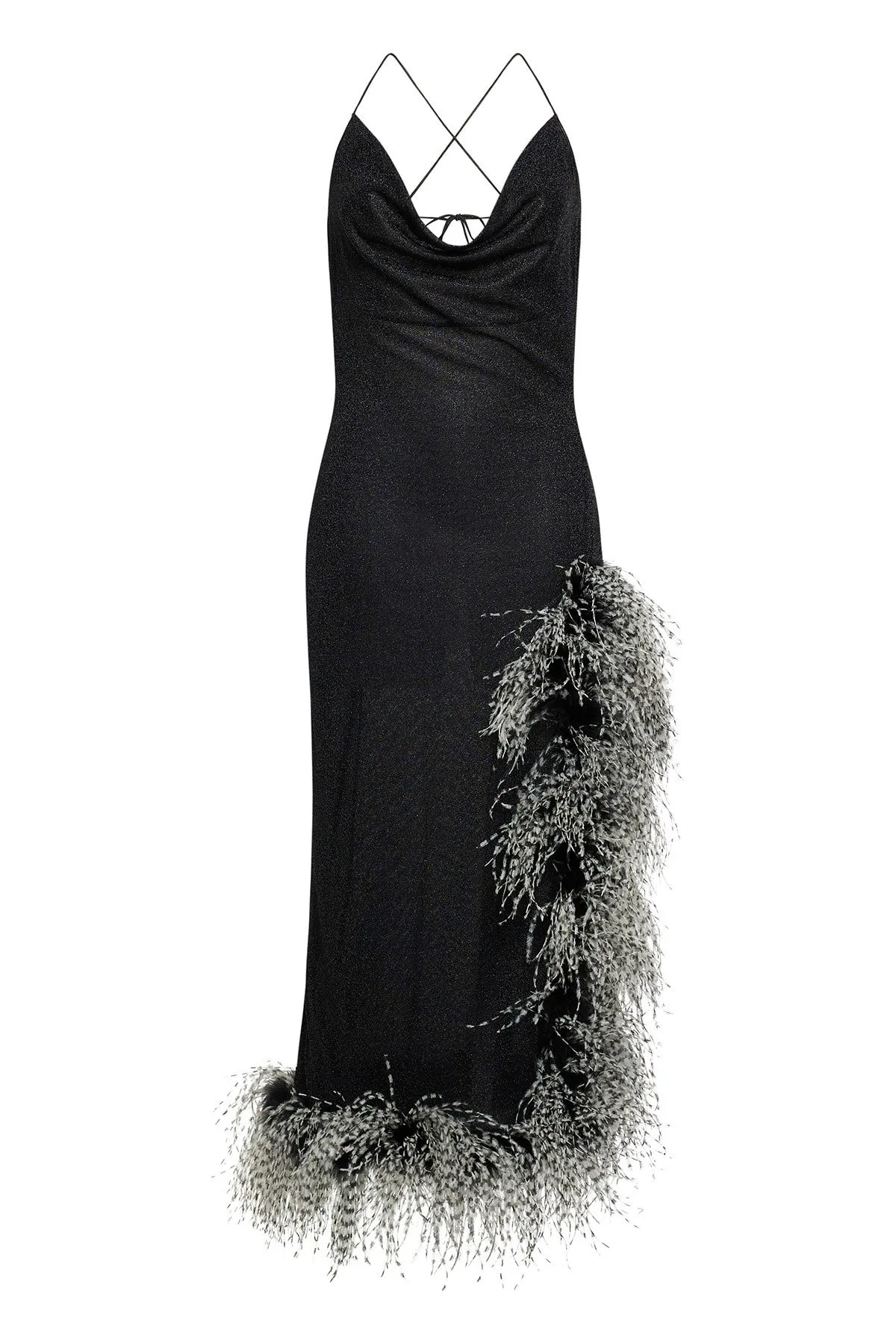 Oséree - Lumière Bicolor Plumage Night Out Dress - Black sold by Jessie Boutique product image thumbnail 3