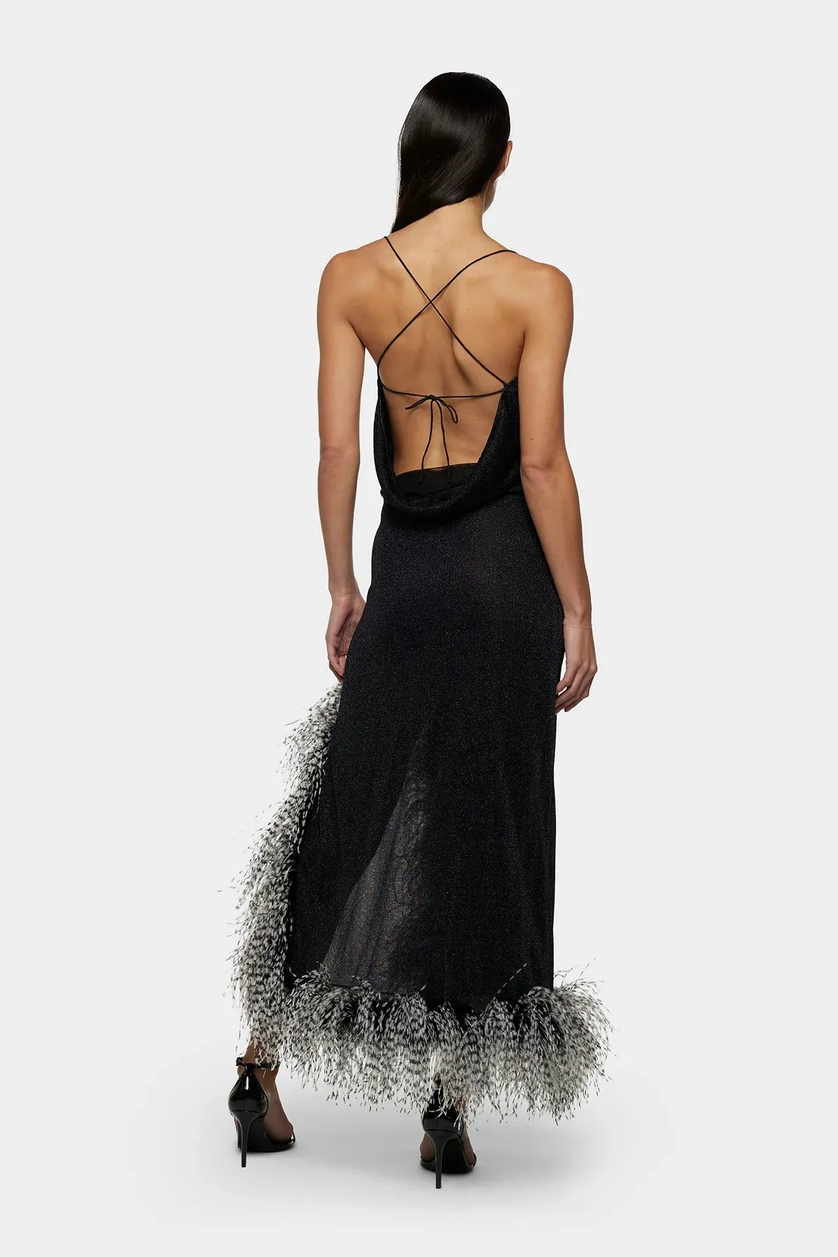 Oséree - Lumière Bicolor Plumage Night Out Dress - Black sold by Jessie Boutique product image thumbnail 2