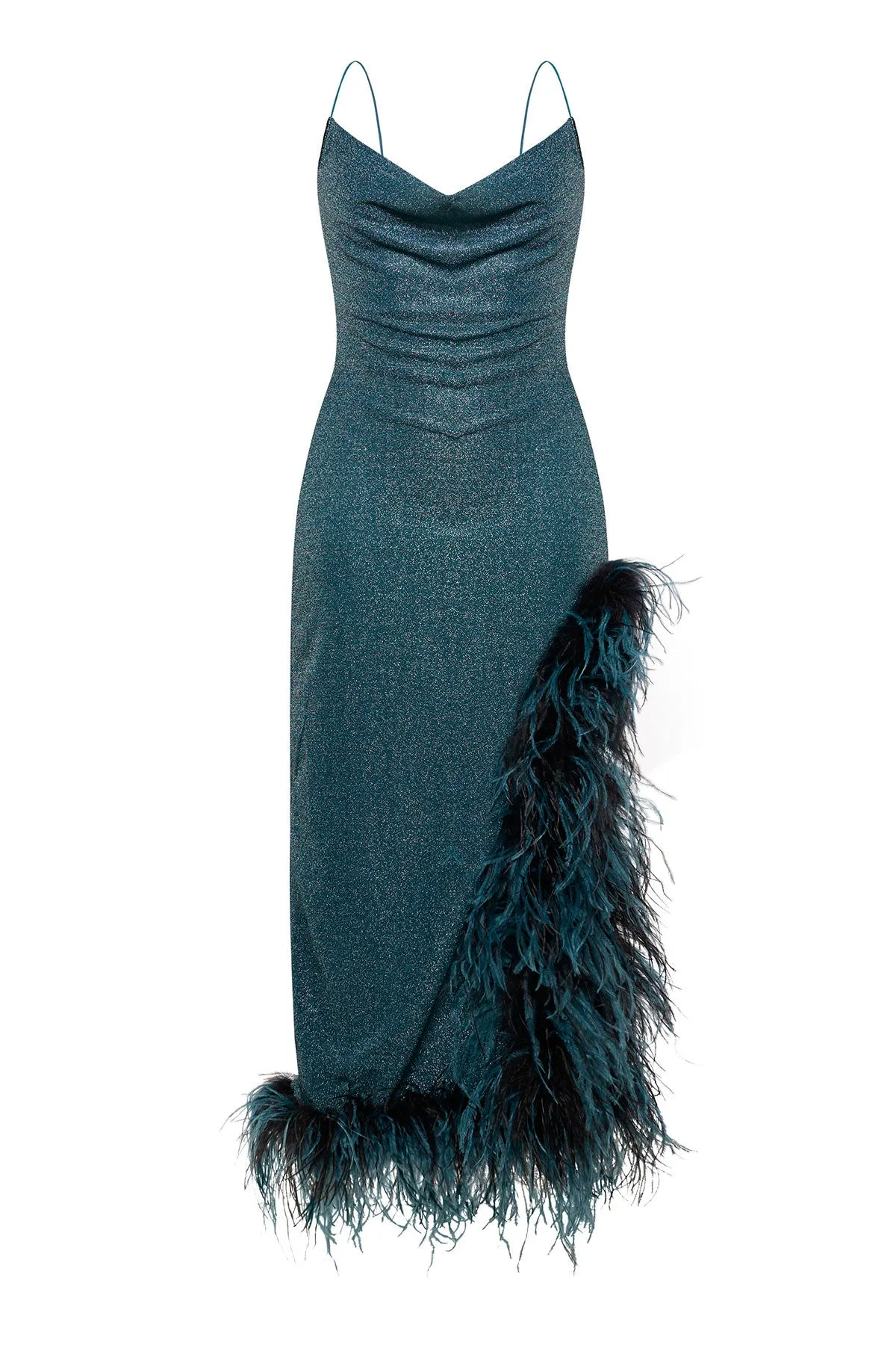 Oséree - Lumière Bicolor Plumage Night Out Dress - Peacock Lumière sold by Jessie Boutique