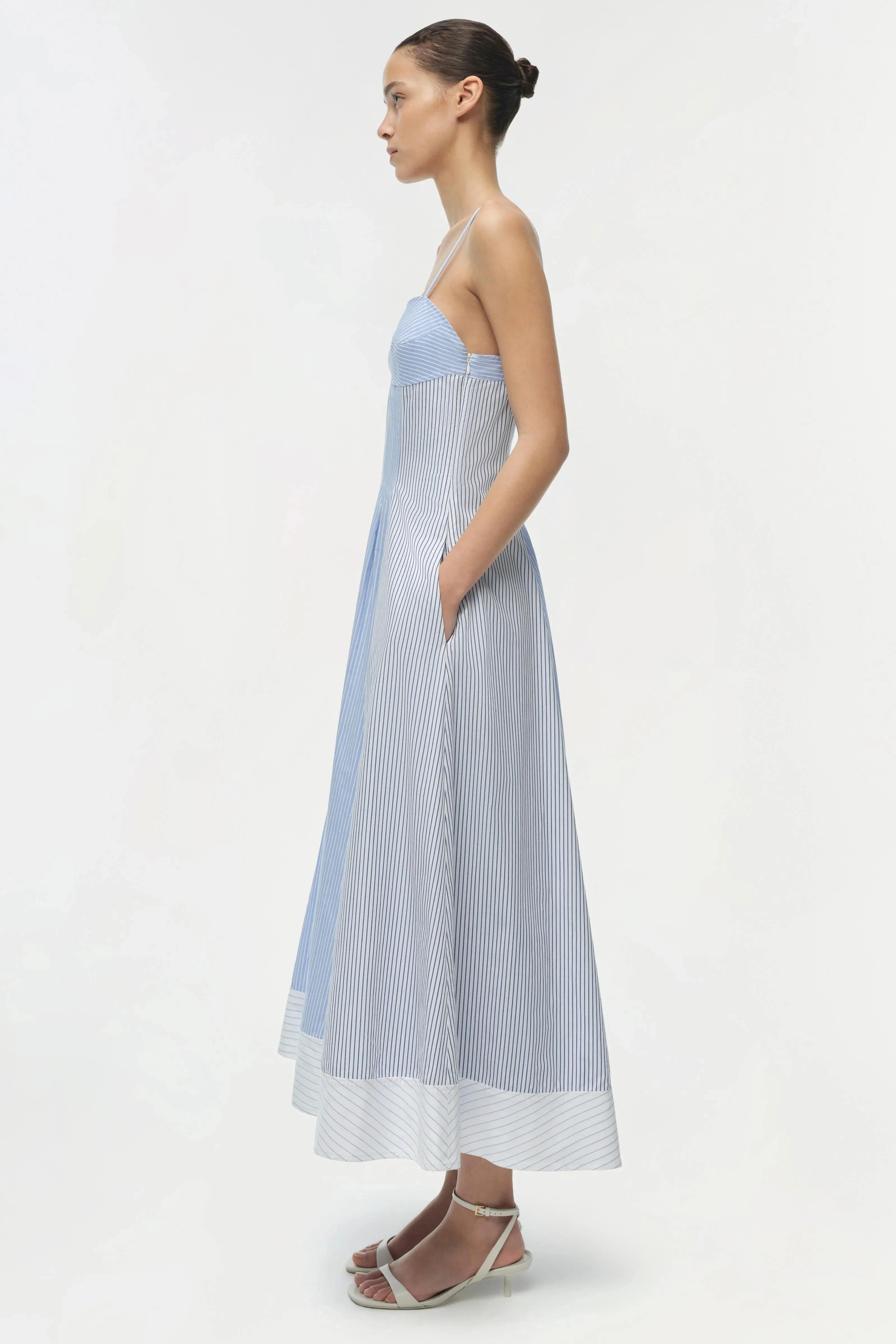 Simkhai - Chamberlain Cotton Midi Dress - Periwinkle Multi Stripe sold by Jessie Boutique product image thumbnail 3