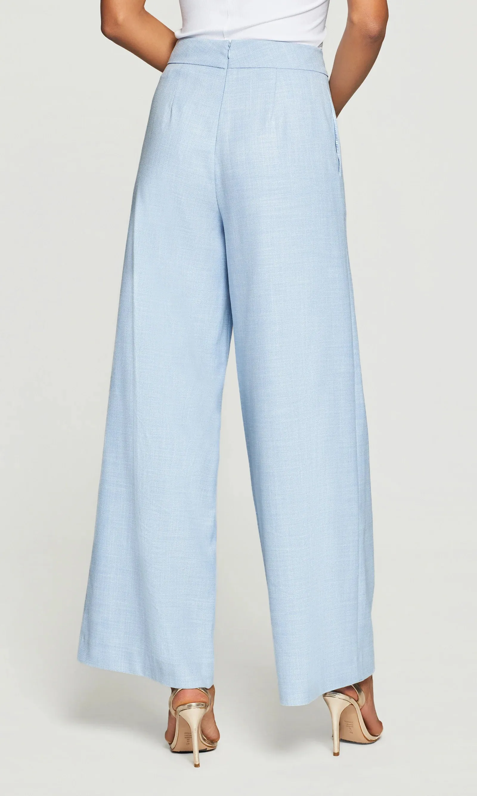 Generation Love - Magda Chambray Suiting Pants - Chambray Blue sold by Jessie Boutique product image thumbnail 4