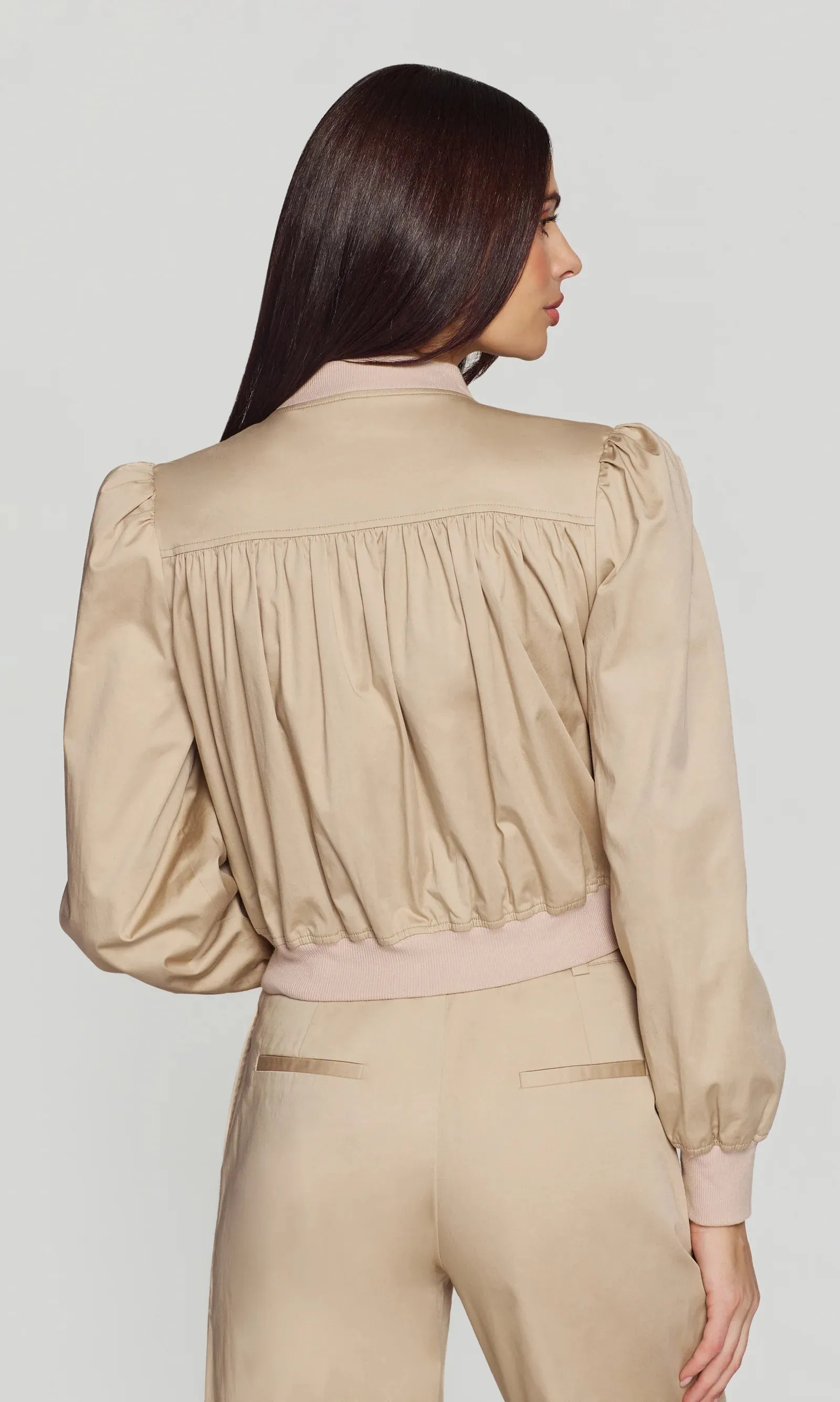 Generation Love - Sariah Cotton Sateen Bomber - Light Khaki sold by Jessie Boutique product image thumbnail 4