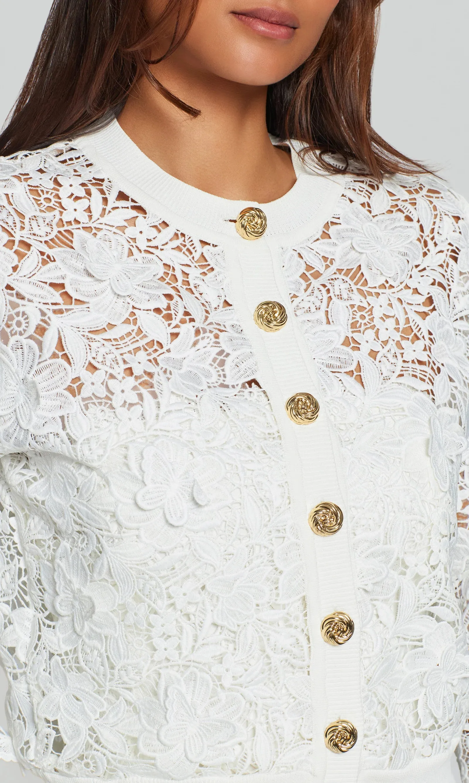Generation Love - Erin 3D Butterfly Lace Cardigan - White sold by Jessie Boutique product image thumbnail 5